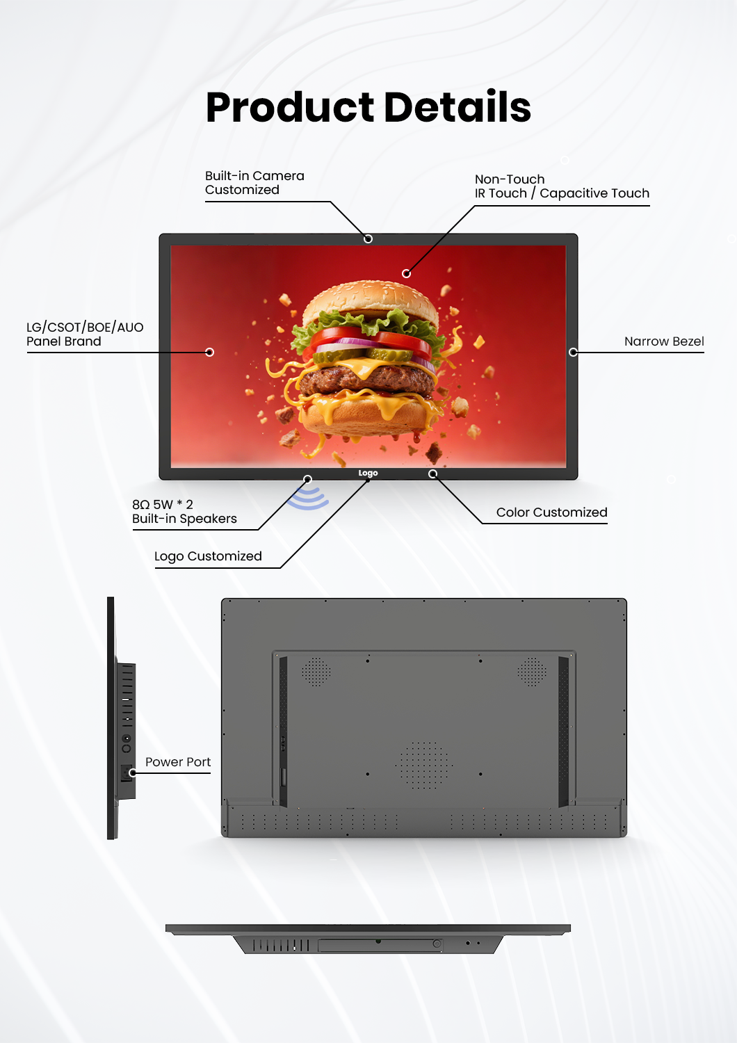 ultra-slim LCD digital signage details