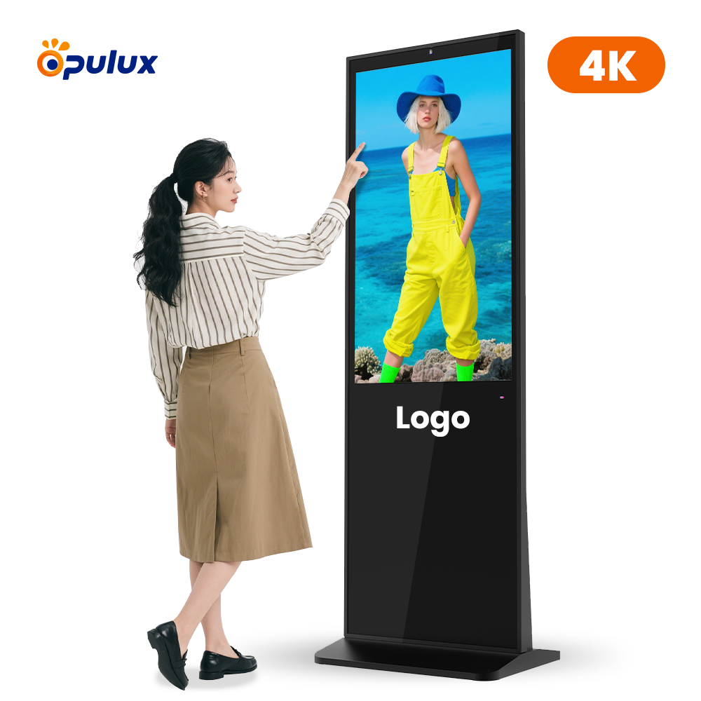 32-65 Inch 4K Android Floor Standing Digital Signage Interactive Touch Screen Advertising Display Information Kiosk for Shopping Mall and Retail Store
