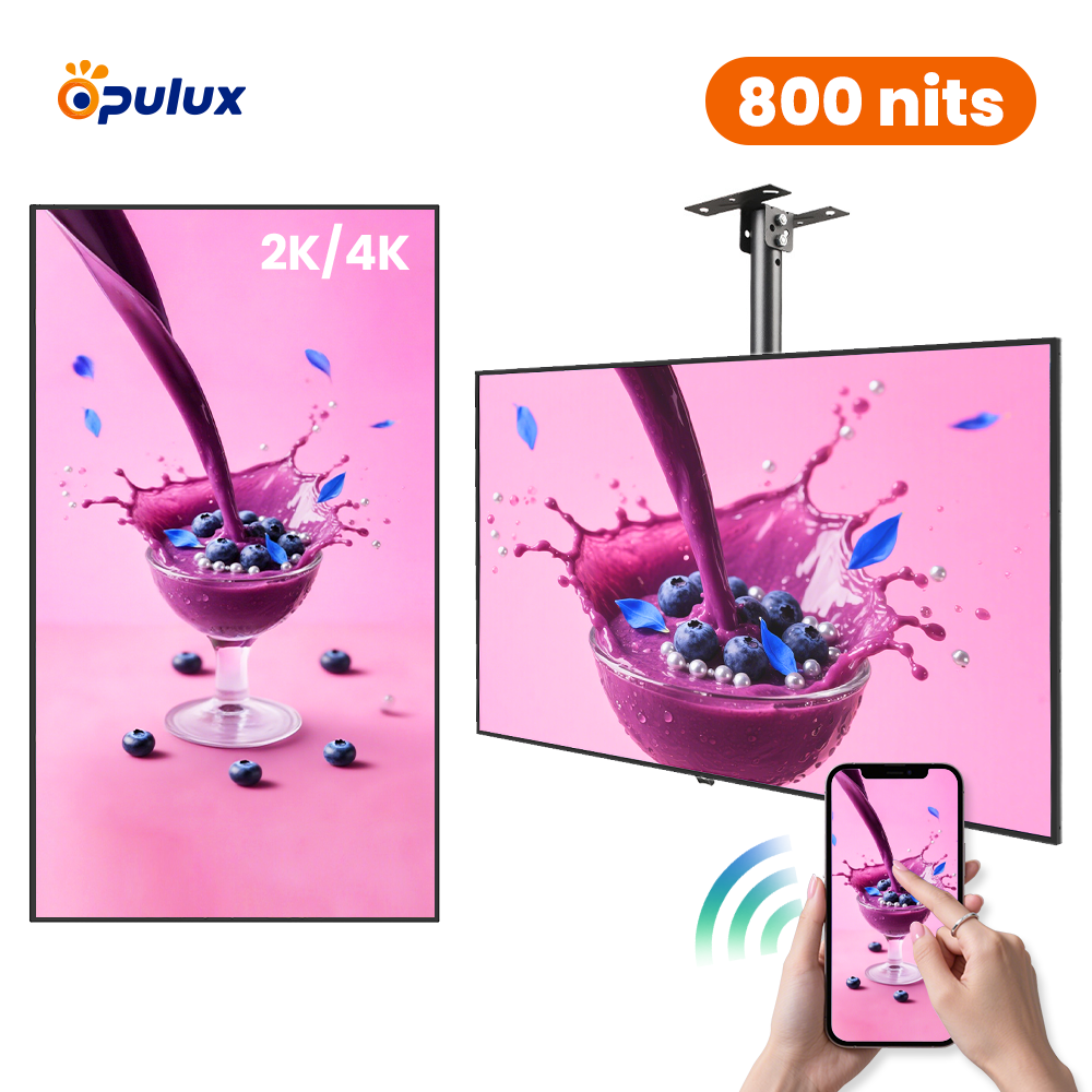 32 43 50 55 Inch Indoor LCD Digital Menu Display Advertising Smart TV for Retail Store Wall Mount Screen