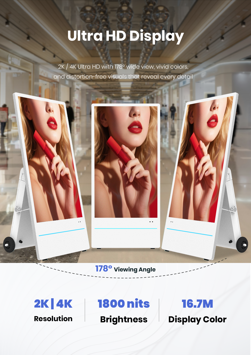 ultra HD advertising digital poster display