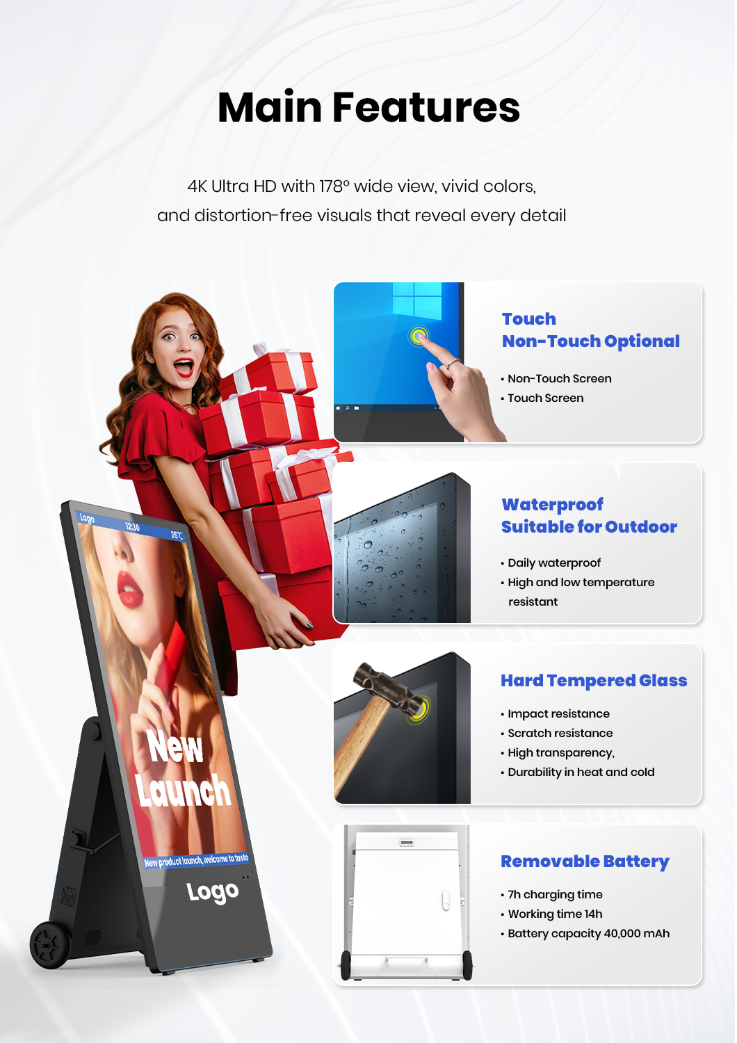 advertising digital poster features