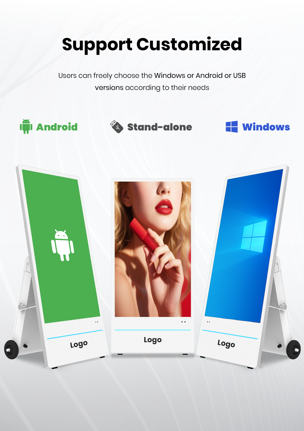 advertising digital poster with system customized