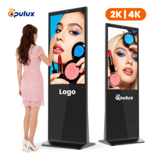 55 Inch 4K Android LCD Floor Standing Digital Signage with Multi-Terminal Remote