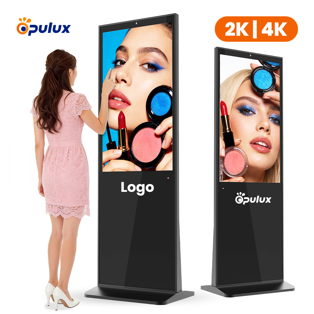55 Inch 4K Android LCD Floor Standing Digital Signage with Multi-Terminal Remote