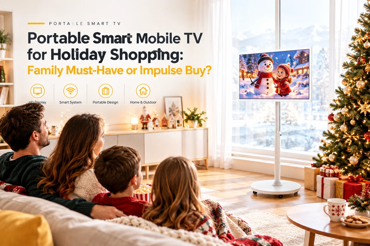 Portable Smart Mobile TV for Holiday Shopping