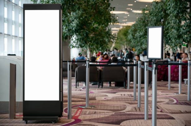 hotel floor standing display screen
